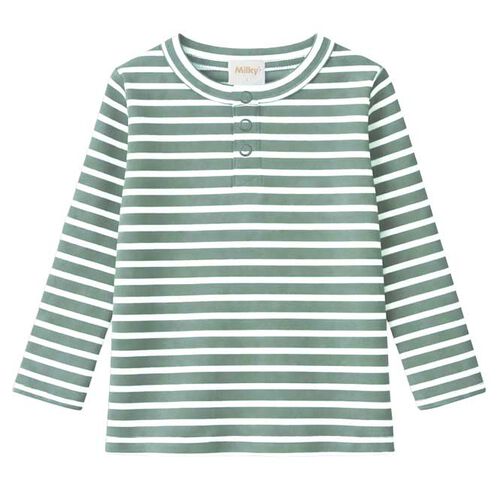 Milky Fern Stripe Henley